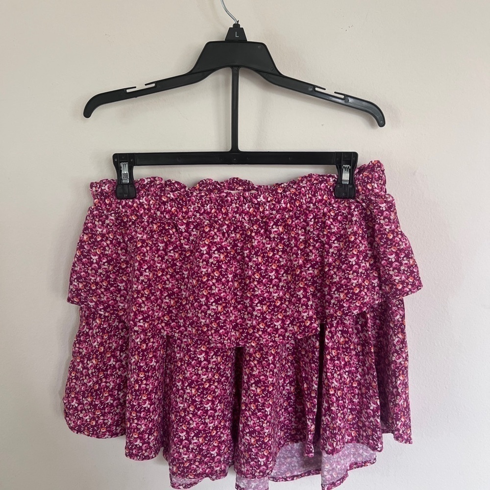 Aeropostale Pink Ruffled Tiered Mini Skirt 310